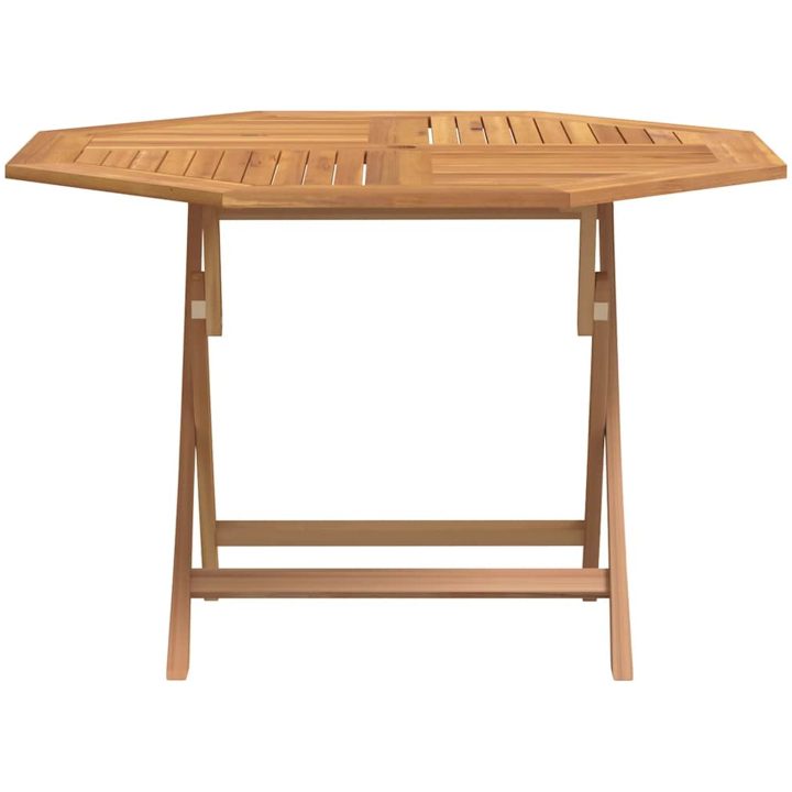 Hopfällbart trädgårdsbord 110x110x75 cm massiv teak vidaXL – bild 3