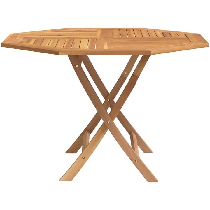 Hopfällbart trädgårdsbord 110x110x75 cm massiv teak vidaXL – bild 4