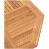 Hopfällbart trädgårdsbord 110x110x75 cm massiv teak vidaXL – miniatyr 7
