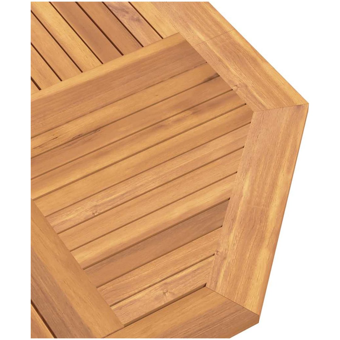 Hopfällbart trädgårdsbord 110x110x75 cm massiv teak vidaXL – bild 7