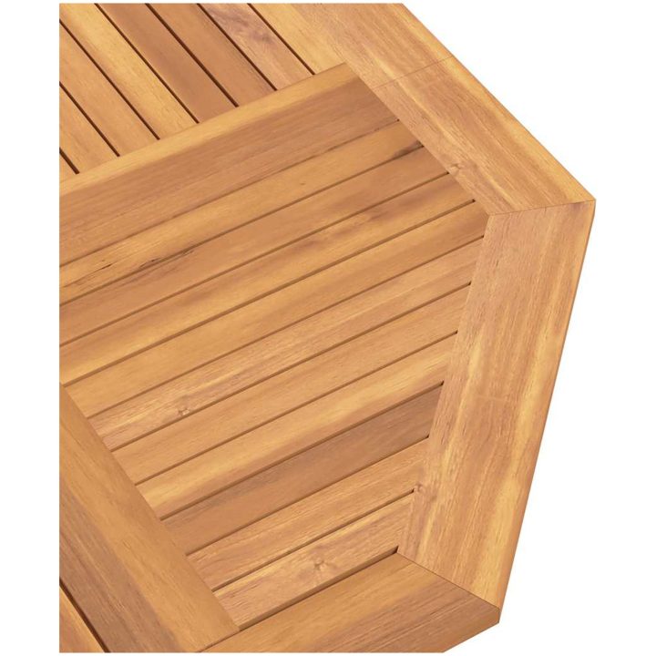 Hopfällbart trädgårdsbord 110x110x75 cm massiv teak vidaXL – bild 7