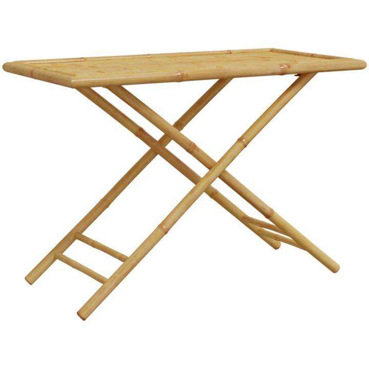 Hopfällbart trädgårdsbord 110x55x75 cm bambu vidaXL – bild 2