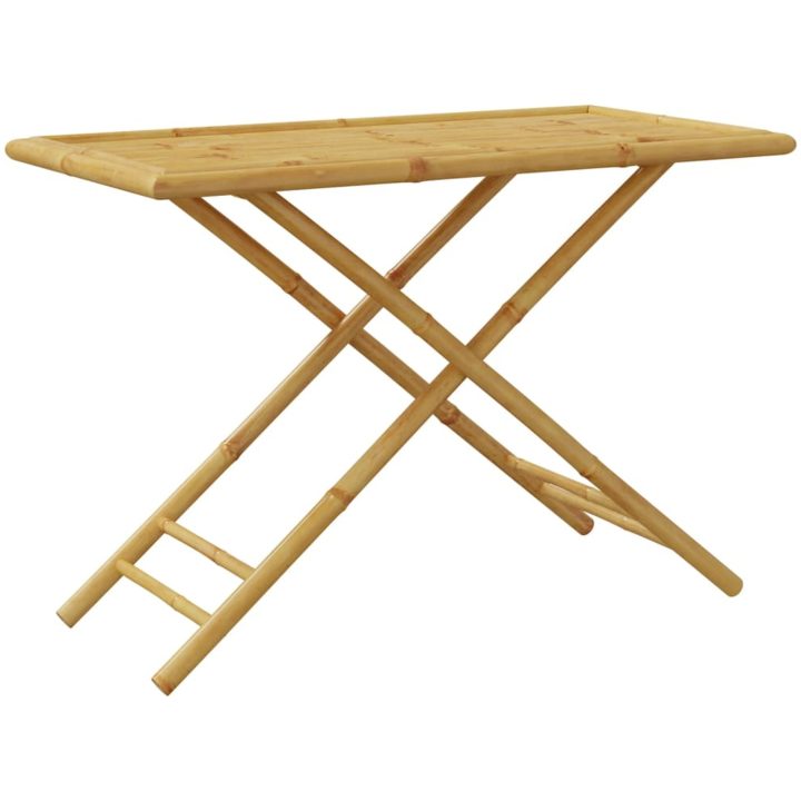 Hopfällbart trädgårdsbord 110x55x75 cm bambu vidaXL – bild 6