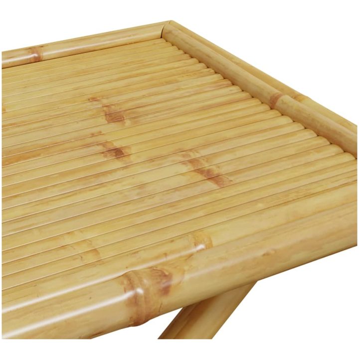 Hopfällbart trädgårdsbord 110x55x75 cm bambu vidaXL – bild 7