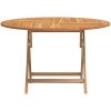 Hopfällbart trädgårdsbord ⌀110x75 cm massiv teak vidaXL – miniatyr 3