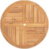 Hopfällbart trädgårdsbord ⌀110x75 cm massiv teak vidaXL – miniatyr 6