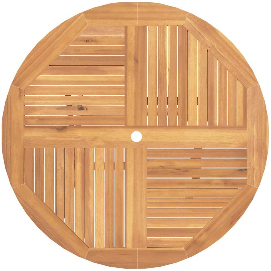Hopfällbart trädgårdsbord ⌀110x75 cm massiv teak vidaXL – bild 6
