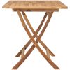 Hopfällbart trädgårdsbord 120x70x75 cm massivt teakträ vidaXL – miniatyr 3
