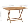 Hopfällbart trädgårdsbord 120x70x75 cm massivt teakträ vidaXL – miniatyr 7