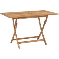 Hopfällbart trädgårdsbord 120x70x75 cm massivt teakträ vidaXL