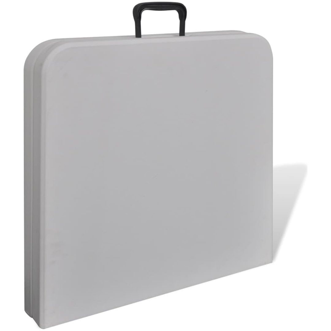 Hopfällbart trädgårdsbord 122 cm HDPE vit vidaXL – bild 3