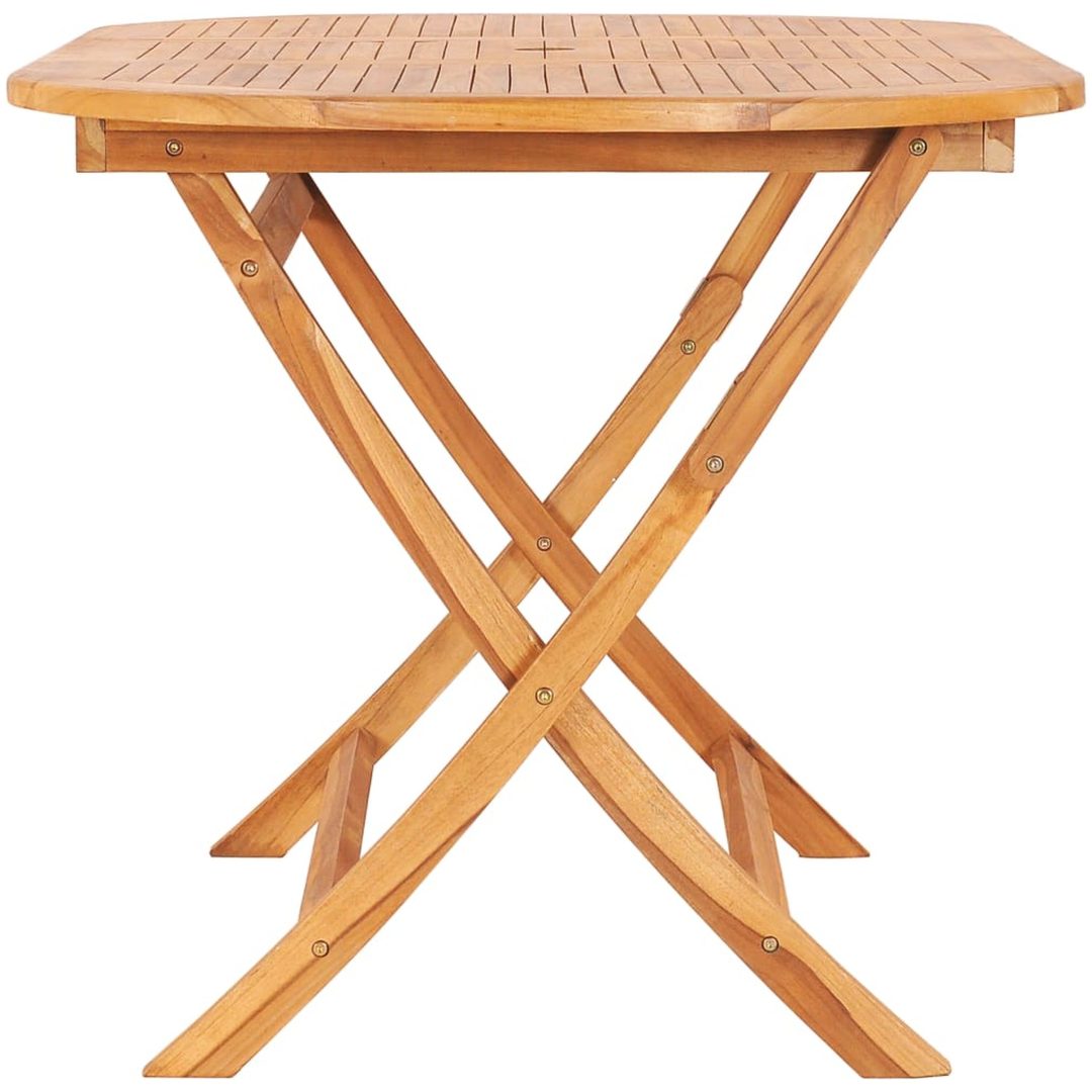 Hopfällbart trädgårdsbord 160x80x75 cm massivt teakträ vidaXL – bild 3