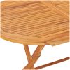 Hopfällbart trädgårdsbord 160x80x75 cm massivt teakträ vidaXL – miniatyr 4
