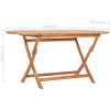 Hopfällbart trädgårdsbord 160x80x75 cm massivt teakträ vidaXL – miniatyr 6