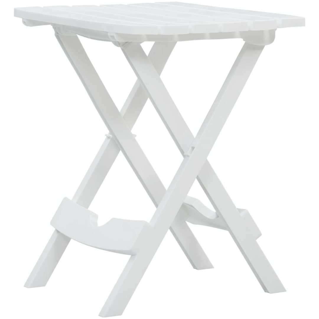 Hopfällbart trädgårdsbord 44,5x38,5x50 cm vit vidaXL – bild 2