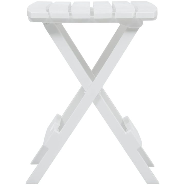 Hopfällbart trädgårdsbord 44,5x38,5x50 cm vit vidaXL – bild 4