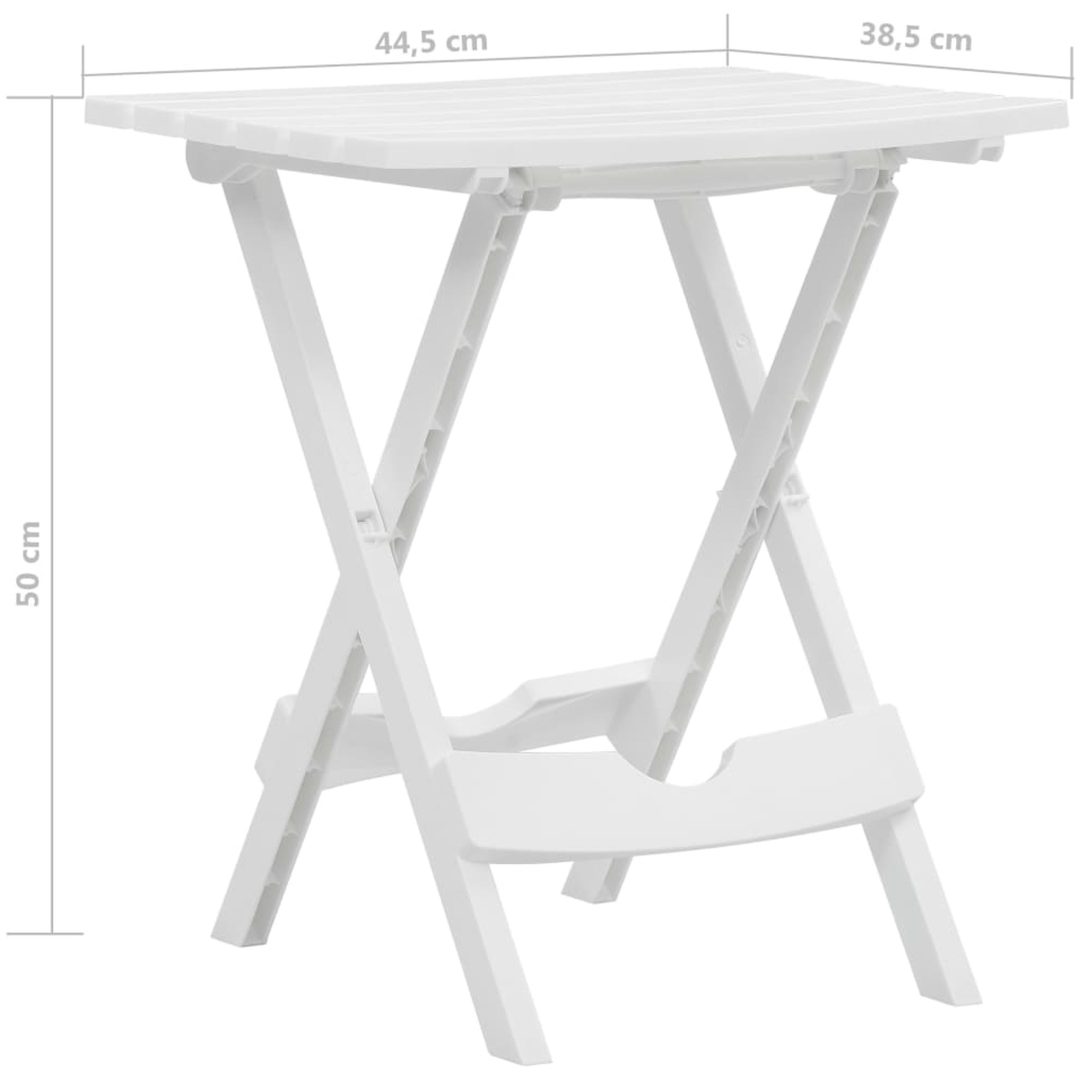 Hopfällbart trädgårdsbord 44,5x38,5x50 cm vit vidaXL – bild 7
