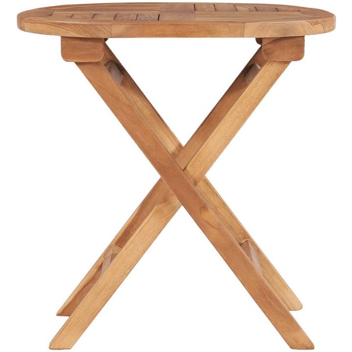 Hopfällbart trädgårdsbord 45 cm massiv teak vidaXL – bild 3