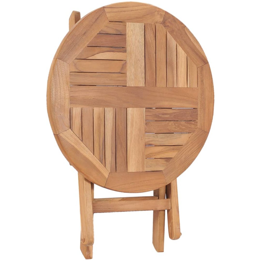 Hopfällbart trädgårdsbord 45 cm massiv teak vidaXL – bild 4