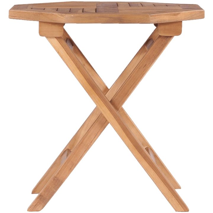 Hopfällbart trädgårdsbord 45x45x45 cm massiv teak vidaXL – bild 2