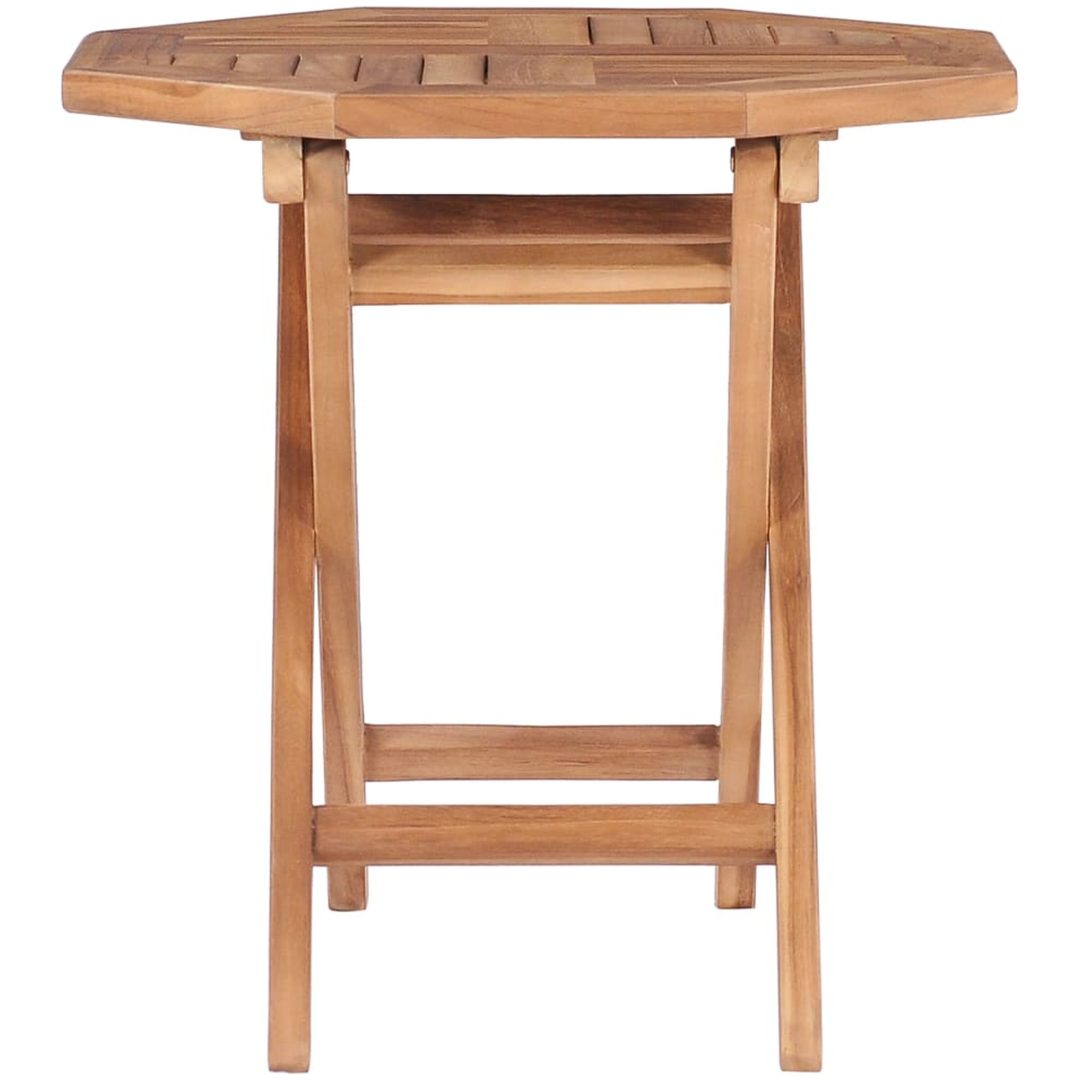 Hopfällbart trädgårdsbord 45x45x45 cm massiv teak vidaXL – bild 3