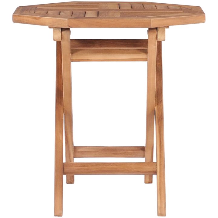 Hopfällbart trädgårdsbord 45x45x45 cm massiv teak vidaXL – bild 3