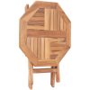 Hopfällbart trädgårdsbord 45x45x45 cm massiv teak vidaXL – miniatyr 4