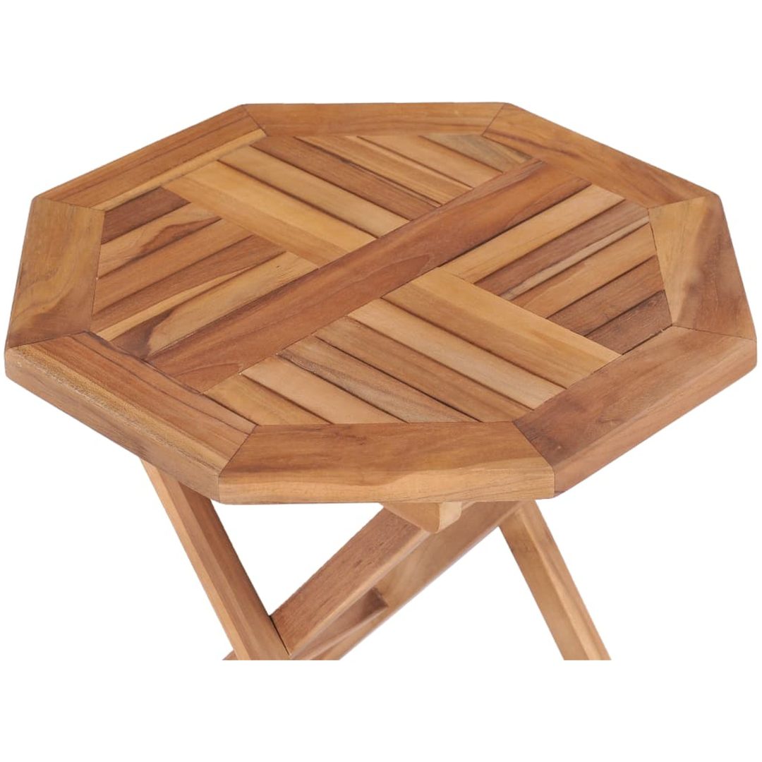 Hopfällbart trädgårdsbord 45x45x45 cm massiv teak vidaXL – bild 5