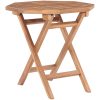 Hopfällbart trädgårdsbord 45x45x45 cm massiv teak vidaXL – miniatyr 1