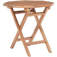 Hopfällbart trädgårdsbord 45x45x45 cm massiv teak vidaXL