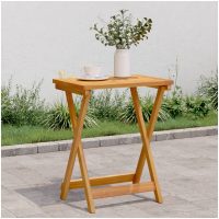 Hopfällbart trädgårdsbord 50x36x60 cm massivt akaciaträ vidaXL