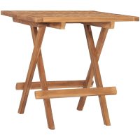 Hopfällbart trädgårdsbord 50x50x50 cm massivt teakträ vidaXL