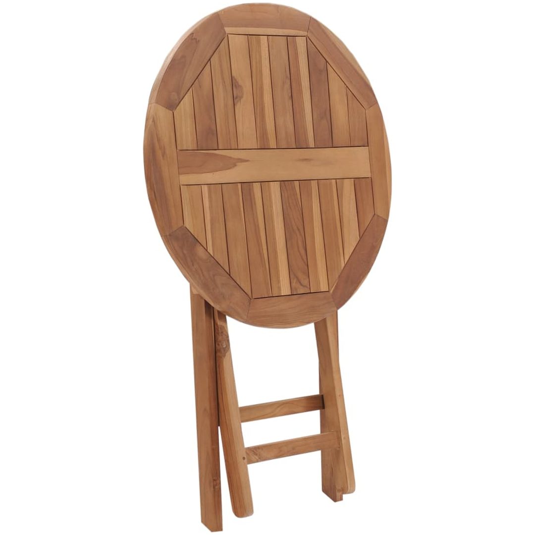 Hopfällbart trädgårdsbord 60 cm massivt teakträ vidaXL – bild 4