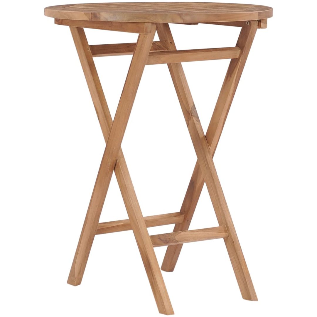 Hopfällbart trädgårdsbord 60 cm massivt teakträ vidaXL