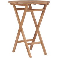 Hopfällbart trädgårdsbord 60 cm massivt teakträ vidaXL