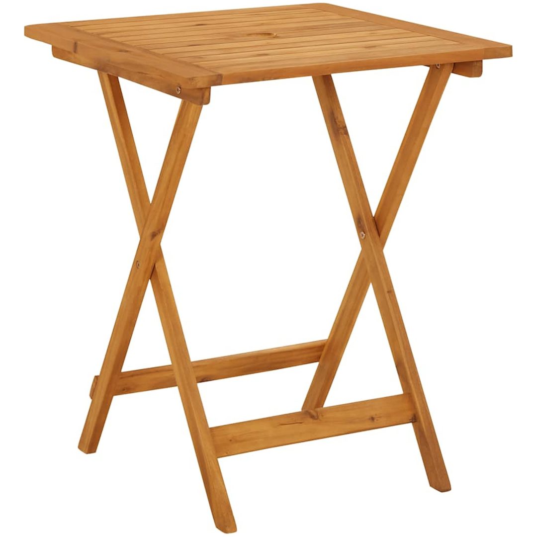 Hopfällbart trädgårdsbord 60x60x75 cm massivt akaciaträ vidaXL – bild 2