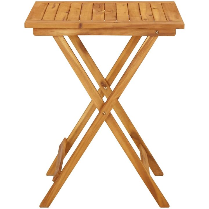 Hopfällbart trädgårdsbord 60x60x75 cm massivt akaciaträ vidaXL – bild 4