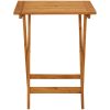 Hopfällbart trädgårdsbord 60x60x75 cm massivt akaciaträ vidaXL – miniatyr 5