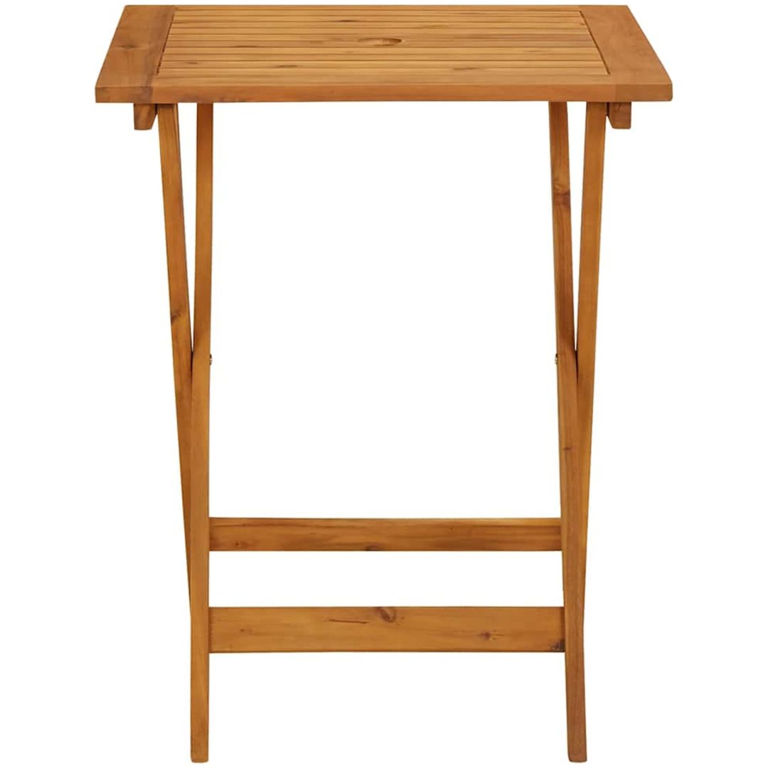 Hopfällbart trädgårdsbord 60x60x75 cm massivt akaciaträ vidaXL – bild 5