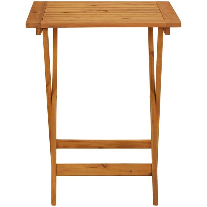 Hopfällbart trädgårdsbord 60x60x75 cm massivt akaciaträ vidaXL – bild 5