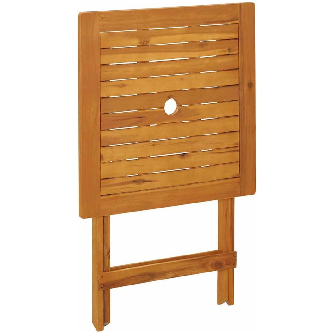 Hopfällbart trädgårdsbord 60x60x75 cm massivt akaciaträ vidaXL – bild 6
