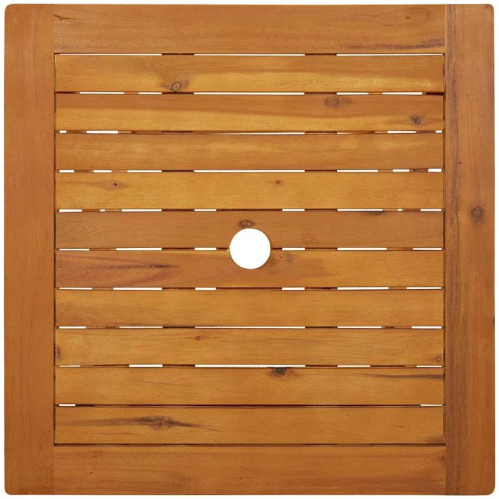 Hopfällbart trädgårdsbord 60x60x75 cm massivt akaciaträ vidaXL – bild 7
