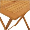Hopfällbart trädgårdsbord 60x60x75 cm massivt akaciaträ vidaXL – miniatyr 8