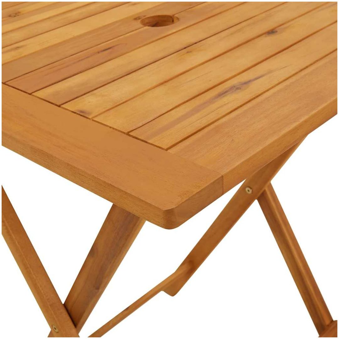 Hopfällbart trädgårdsbord 60x60x75 cm massivt akaciaträ vidaXL – bild 8