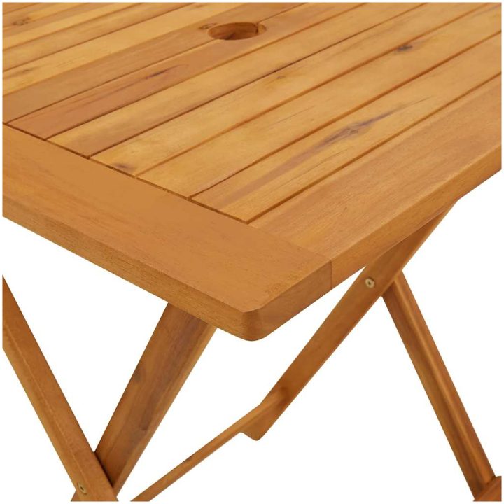 Hopfällbart trädgårdsbord 60x60x75 cm massivt akaciaträ vidaXL – bild 8