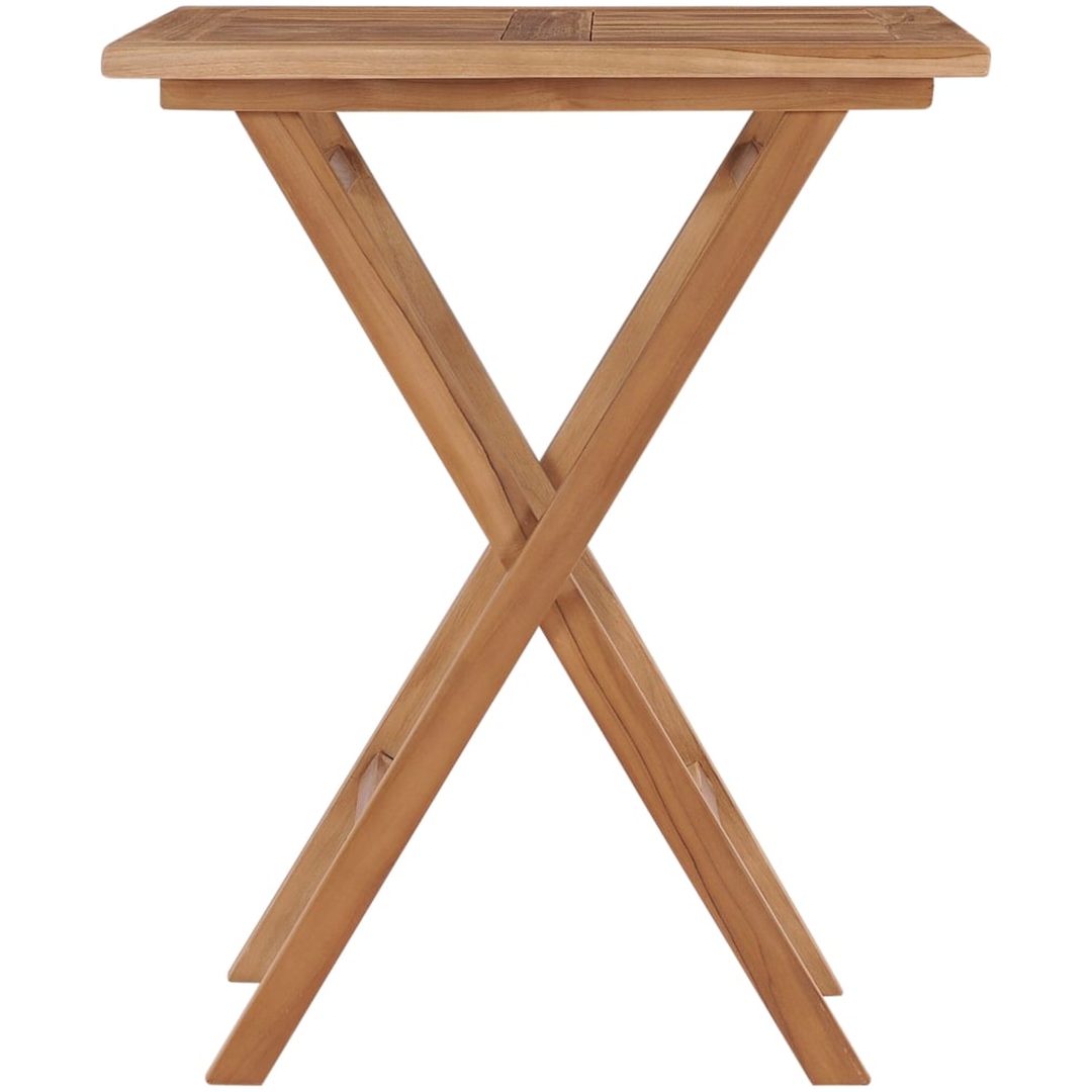 Hopfällbart trädgårdsbord 60x60x75 cm massivt teakträ vidaXL – bild 2