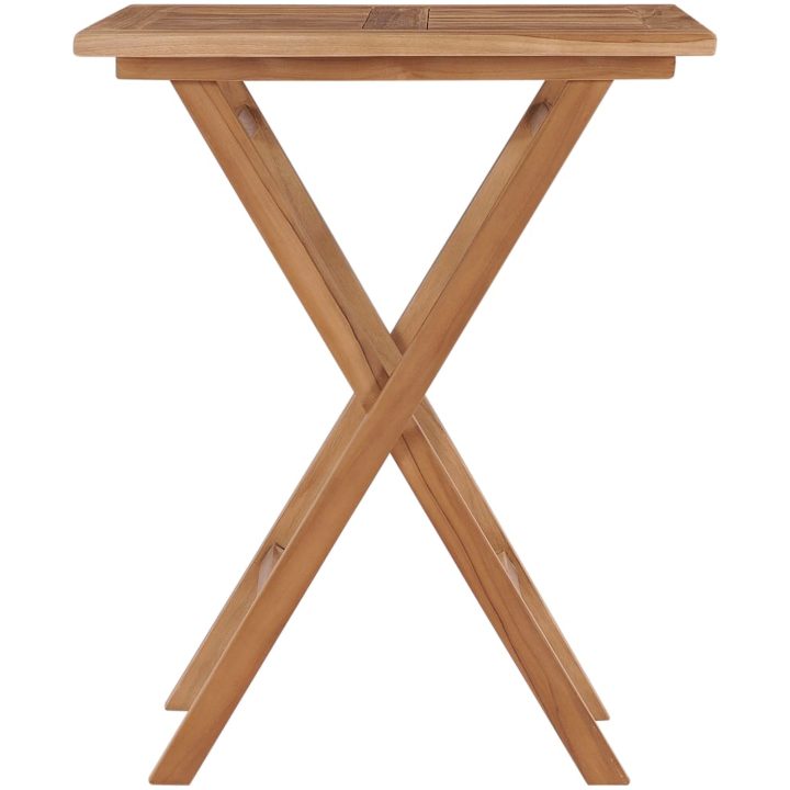Hopfällbart trädgårdsbord 60x60x75 cm massivt teakträ vidaXL – bild 2