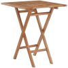 Hopfällbart trädgårdsbord 60x60x75 cm massivt teakträ vidaXL – miniatyr 3