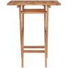 Hopfällbart trädgårdsbord 60x60x75 cm massivt teakträ vidaXL – miniatyr 4