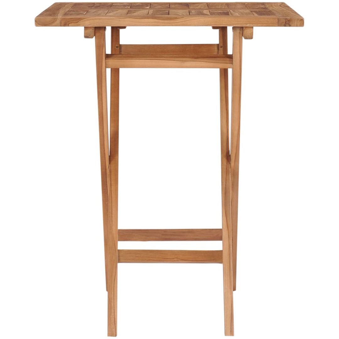 Hopfällbart trädgårdsbord 60x60x75 cm massivt teakträ vidaXL – bild 4